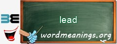 WordMeaning blackboard for lead